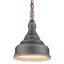  0806-S ABI - Keating 1-Light Pendant in Antique Black Iron